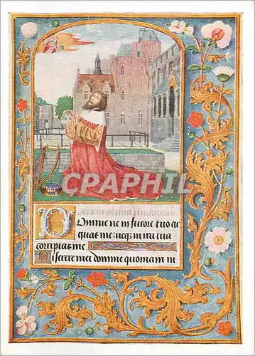 Cartes postales moderne Bodleian Library Oxford David From a Book of Hours Executed at Bruges about 1500 (MS Douce 112)