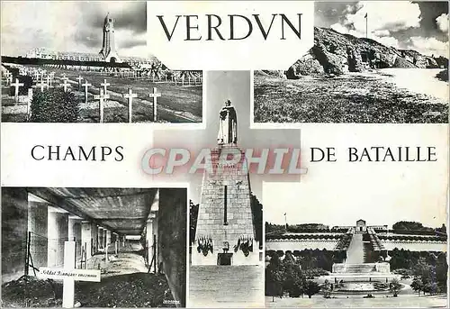 Cartes postales moderne Souvenir de Verdun (Meuse) Champs de Bataille Militaria