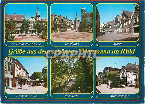 Moderne Karte Grusse aus Dem Schonen Mettmann im Rheinland