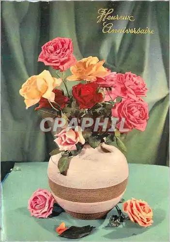 Moderne Karte Heureux Anniversaire