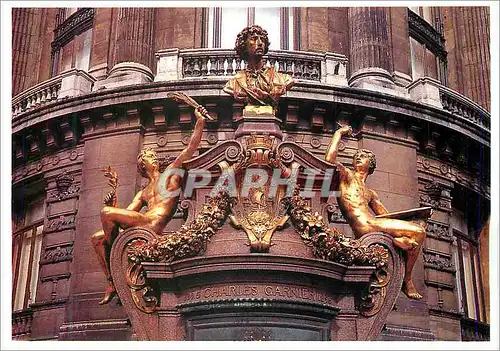 Cartes postales moderne Paris Contre L'Opera Buste de l'Architecte Charles Garnier par Carpeaux