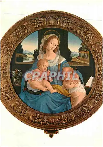 Cartes postales moderne Roma Galleria Borghose Madone avec L'Enfant et Le Petit St Jean