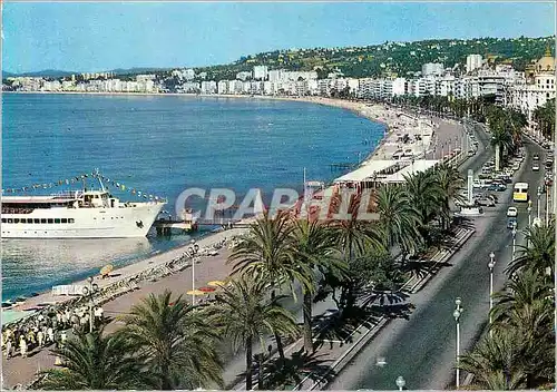 Moderne Karte Nice Cote d'Azur La Promenade des Anglais