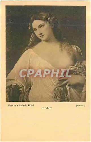 Cartes postales Firenze Galleria Uffizi Tiziano La Flora