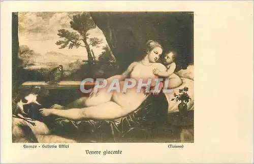 Cartes postales Firenze Galleria Uffizi Tiziano Venere Giacente