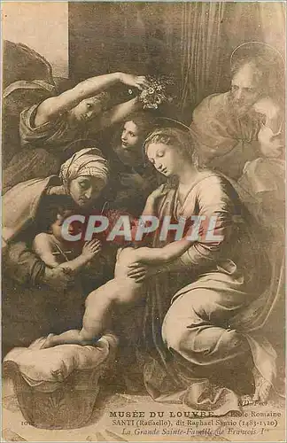 Cartes postales Musee du Louvre Ecole Romaine Santi (Raffaello) di Raphael Sanzio (1483 1520)