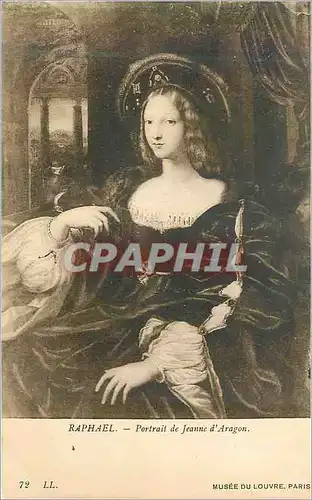 Cartes postales Musee du Louvre Paris Raphael Portrait de Jeanne d'Aragon