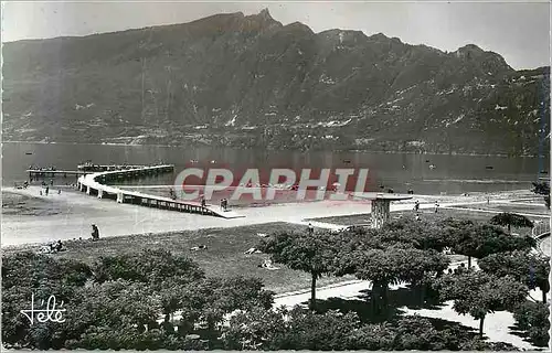 Moderne Karte Aix les Bains La Plage et le Dent du Chat