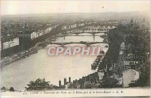 Ansichtskarte AK Lyon Panorama des Ponts sur le Rhone Pris de la Croix Rousse