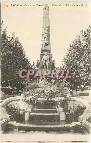 Cartes postales Lyon Monument Carnot Place de la Republique