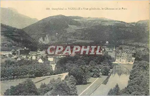 Ansichtskarte AK Dauphine Vizille Vue Generale L Chateau et le Parc