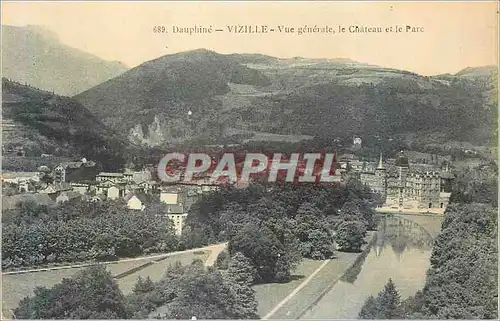Cartes postales Dauphine Vizille Vue Generale L Chateau et le Parc