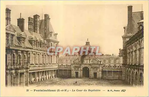 Ansichtskarte AK Fontainebleau (S et M) La Cour du Baptistere