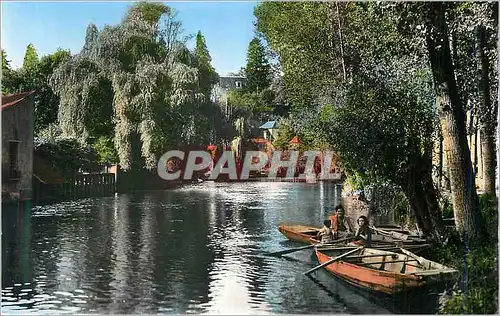 Cartes postales moderne La Chartre sur Loir (Sarthe) Les Bords du Loir Au Fond Le chatillon