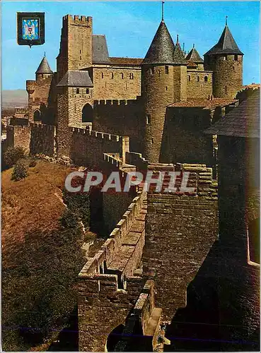 Cartes postales moderne Carcassonne Arts et Couleurs de l'Aude Cite Medievale (Ve XIIIe s) Le chateau Comtal et la Porte