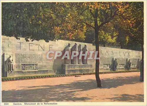 Moderne Karte Geneve Monument de la Reformation