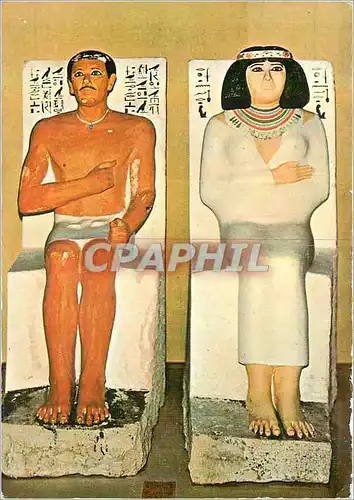 Moderne Karte Egypt Statues du Prince Rahotep et Princesse Nofert 2720 Av J C