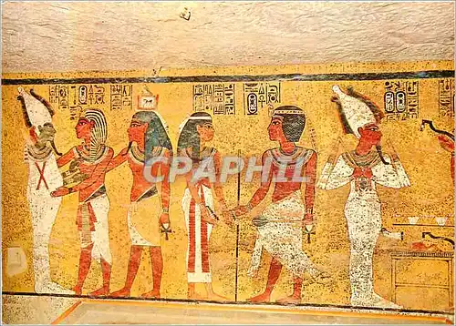 Cartes postales moderne Thebes Vallee des Rois Peintures dans le Tombeau de Tut Ankh Amon