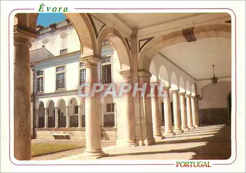 Moderne Karte Evora Portugal Cloitre et Facade de l'Ancienne Universite (XVI Siec)