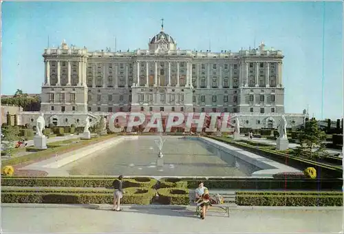 Cartes postales moderne Madrid Palais Royal Facade sur Le Nord