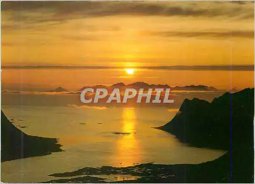 Cartes postales moderne Norway Midnatisol Lofoten og Vestiralen The Midnight Sun