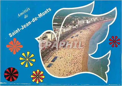 Cartes postales moderne Amities de Saint Jean de Monts (Vendee) Vue Generale