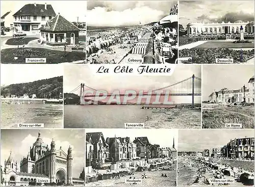 Cartes postales moderne La Cote Fleurie Franceville Cabourg Deauville Dives sur Mer Tancarville Le Home Lisieux