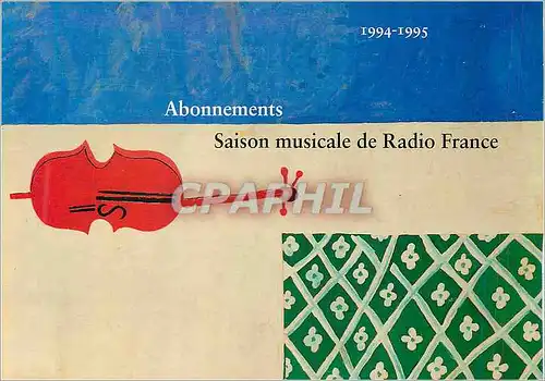 Moderne Karte Abonnements Saison Musicale de Radio France Violon Avenue du President Kennedy Paris