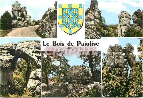 Moderne Karte Le Bois de Paiolive (Ardeche)