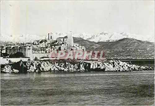 Cartes postales moderne Antibes La Vieille Ville et la Chaine des Alpes