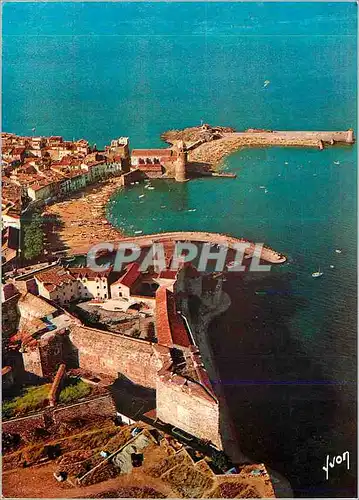 Moderne Karte Collioure (Pyrenees Orientales) Le Chateau LE Nouveau Port et l'Eglise