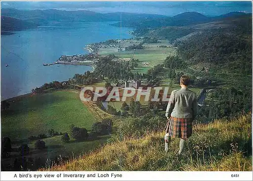 Moderne Karte A Bird's eye View of Inveraray and Loch Fyne