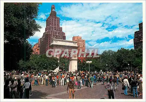 Moderne Karte New York City Washington Arch at the Foot of Fifth Avenue in the Heart of Greenwich Village