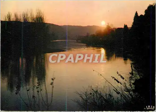 Moderne Karte La Vallee de la Dordogne au Coucher du Soleil