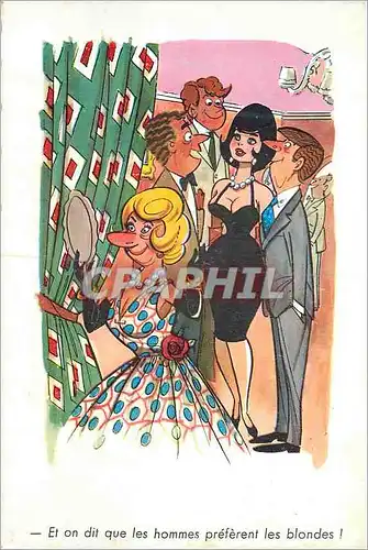Moderne Karte Et on dit que les Hommes Preferent les Blondes