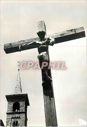 Cartes postales moderne Tignes (1810 m) Le Christ de l'Accueil de Jean Touret
