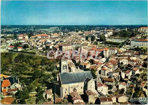 Moderne Karte Bellac (Hte Vienne) Vue Generale Aerienne