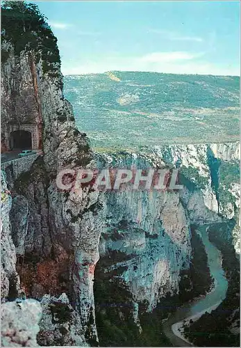 Moderne Karte Les Gorges Pittoresques du Verdon A Pic sur le Verdon