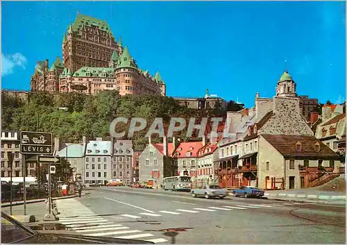 Moderne Karte Quebec Que Le Chateau Frontenac Dominant la Vieille Basse Ville