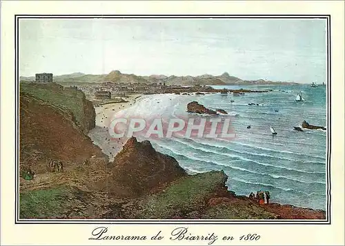 Cartes postales moderne Panorama de Biarritz en 1860