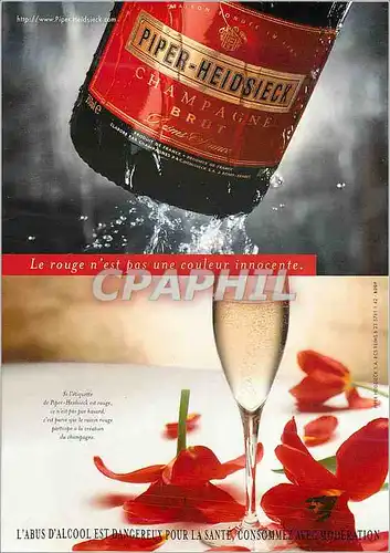 Cartes postales moderne Le Rouge n'est pas une Couleur Innocente L'Abus d'Alcool est Dangereux pour la Sante Consommez a