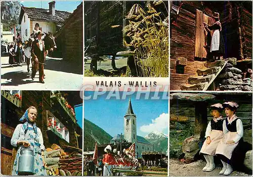 Cartes postales moderne Valais Wallis Folklore