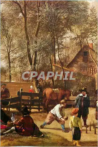 Moderne Karte Londres National Gallery Les Joueurs de Quilles 1662 1663