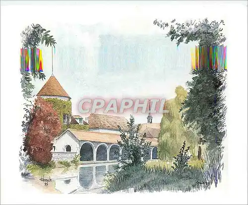 Cartes postales moderne Chablis (Yonne) Le Lavoir de la Ville Eglise Saint Martin