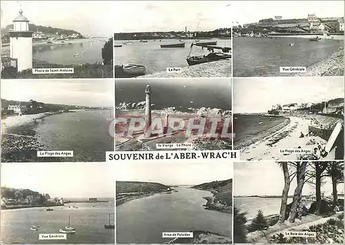 Cartes postales moderne Souvenir de l'Aber Wrac'h Phare de Saint Antoine Le port Vue generale La plage des anges Ile Vie