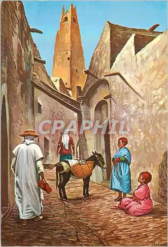 Cartes postales moderne Ruelle Typique du M'zab Ane Donkey