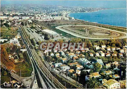 Moderne Karte Cagnes sur Mer (A Mar) Vue Aerienne