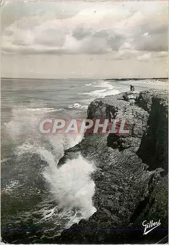 Moderne Karte la Grande Cote (Chte Mme) Effet de Vagues sur les Rochers