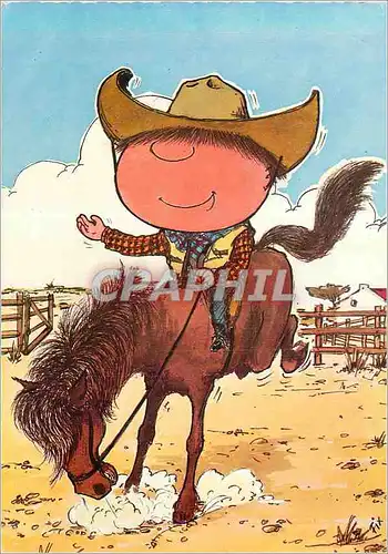 Cartes postales moderne Chouchou Cow Boy Cheval