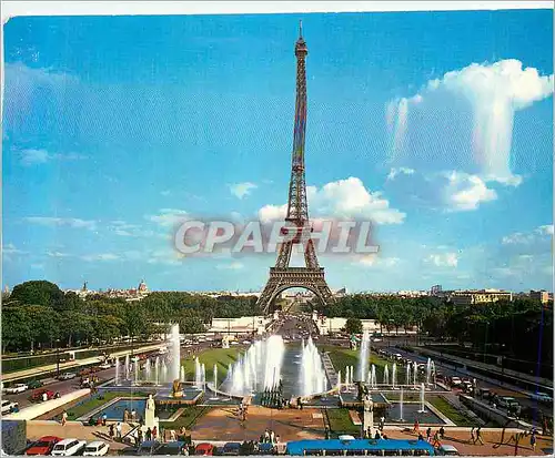 Cartes postales moderne la Tour Eiffel et les Jardins du Trocadero